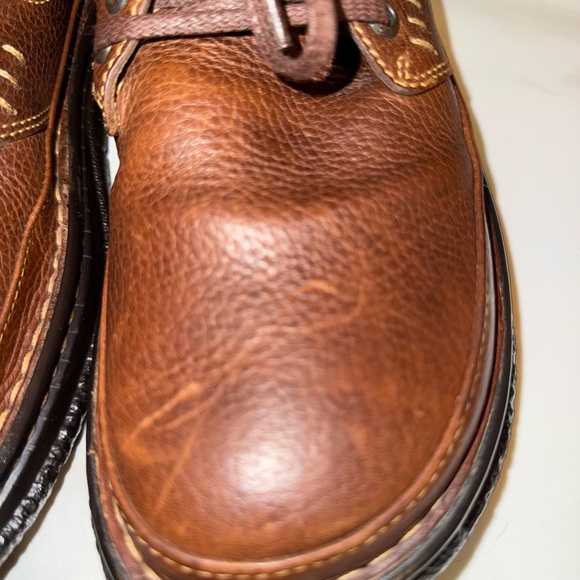 Born Brown Full Grain Leather Oxfords with Vintage Stitching Size M8 - Picture 10 of 11
